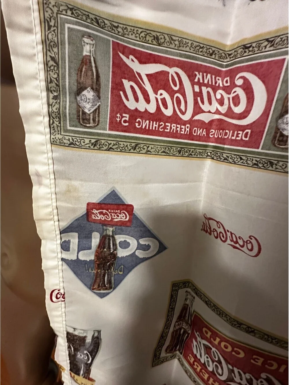 RARE Vintage Coca-Cola Themed Shower/Curtain 68